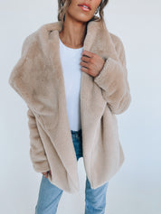 Almond Faux Fur Jacket
