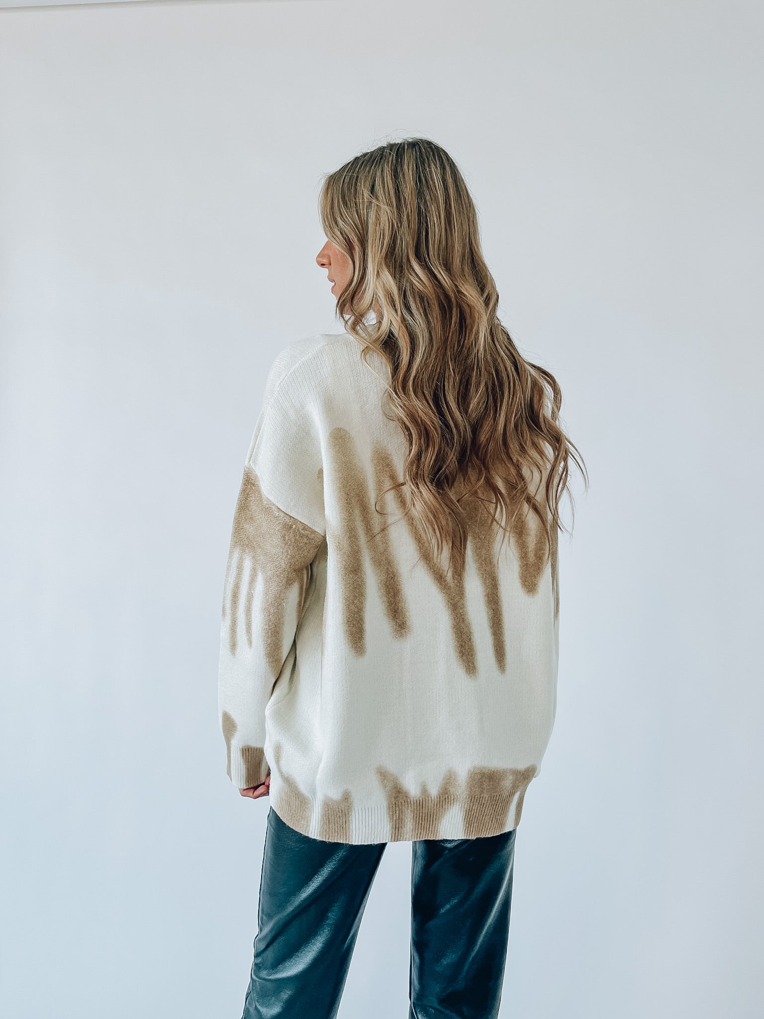 RESTOCKED: Lizzie Cream/Taupe Sweater