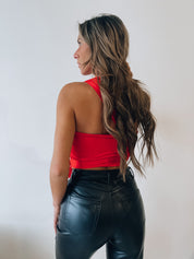 Ciera Wrap Top In Red