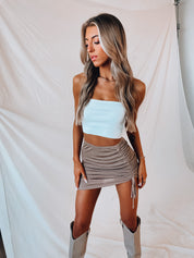 SALE :Martyna Synched Mocha Mini Skirt