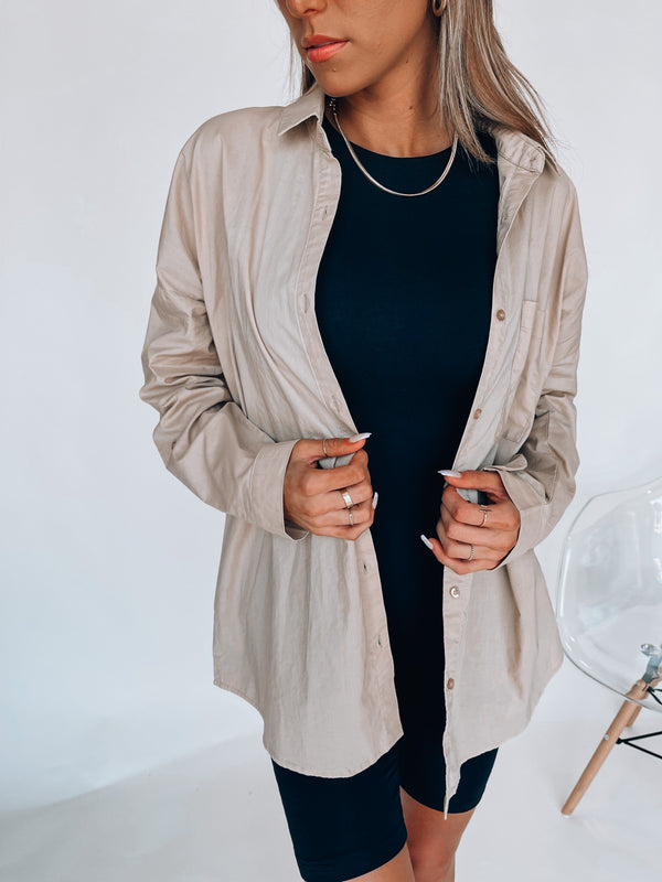 Keeley Button Up In Beige