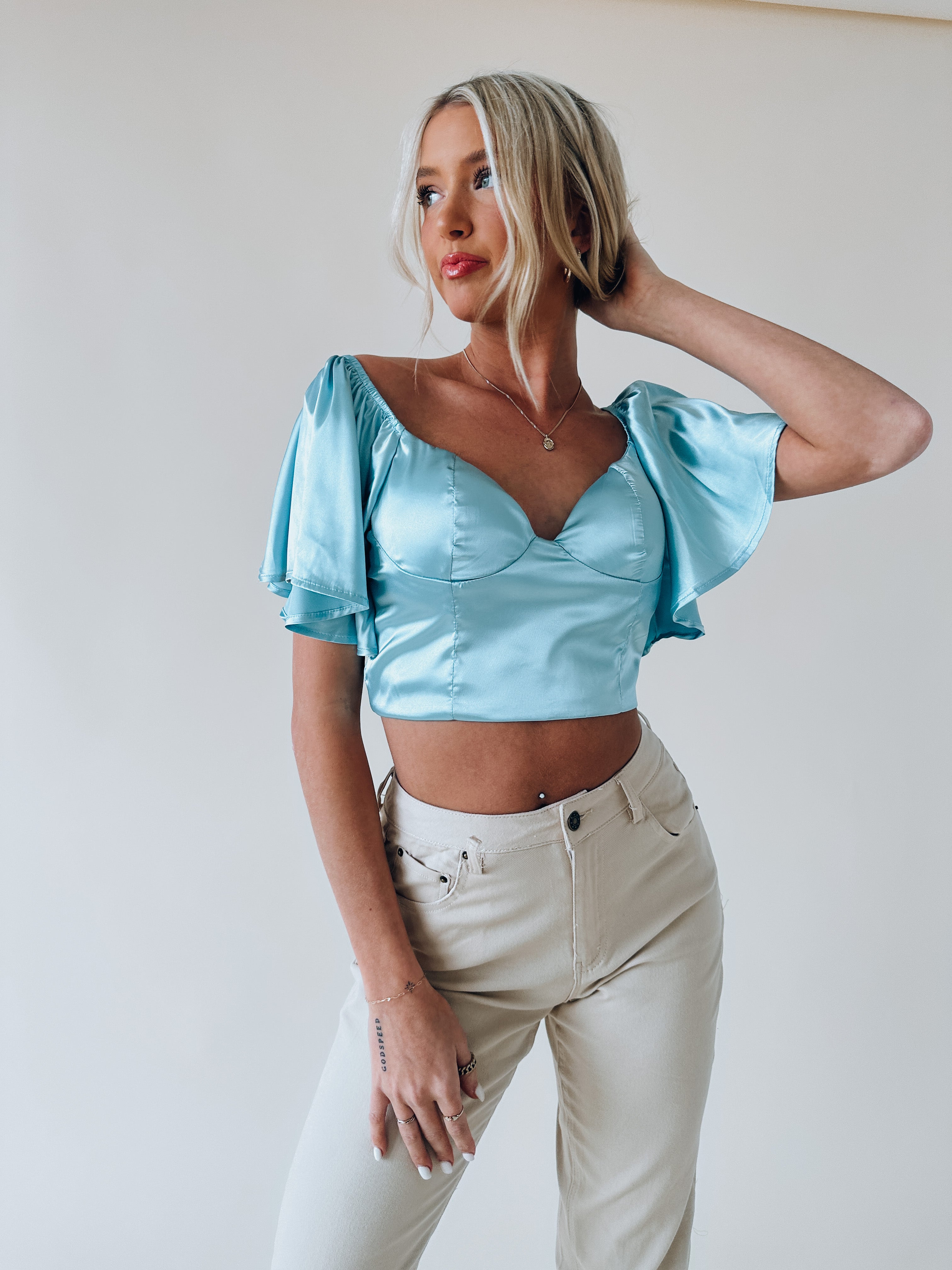 Analise Satin Flair Corset Top