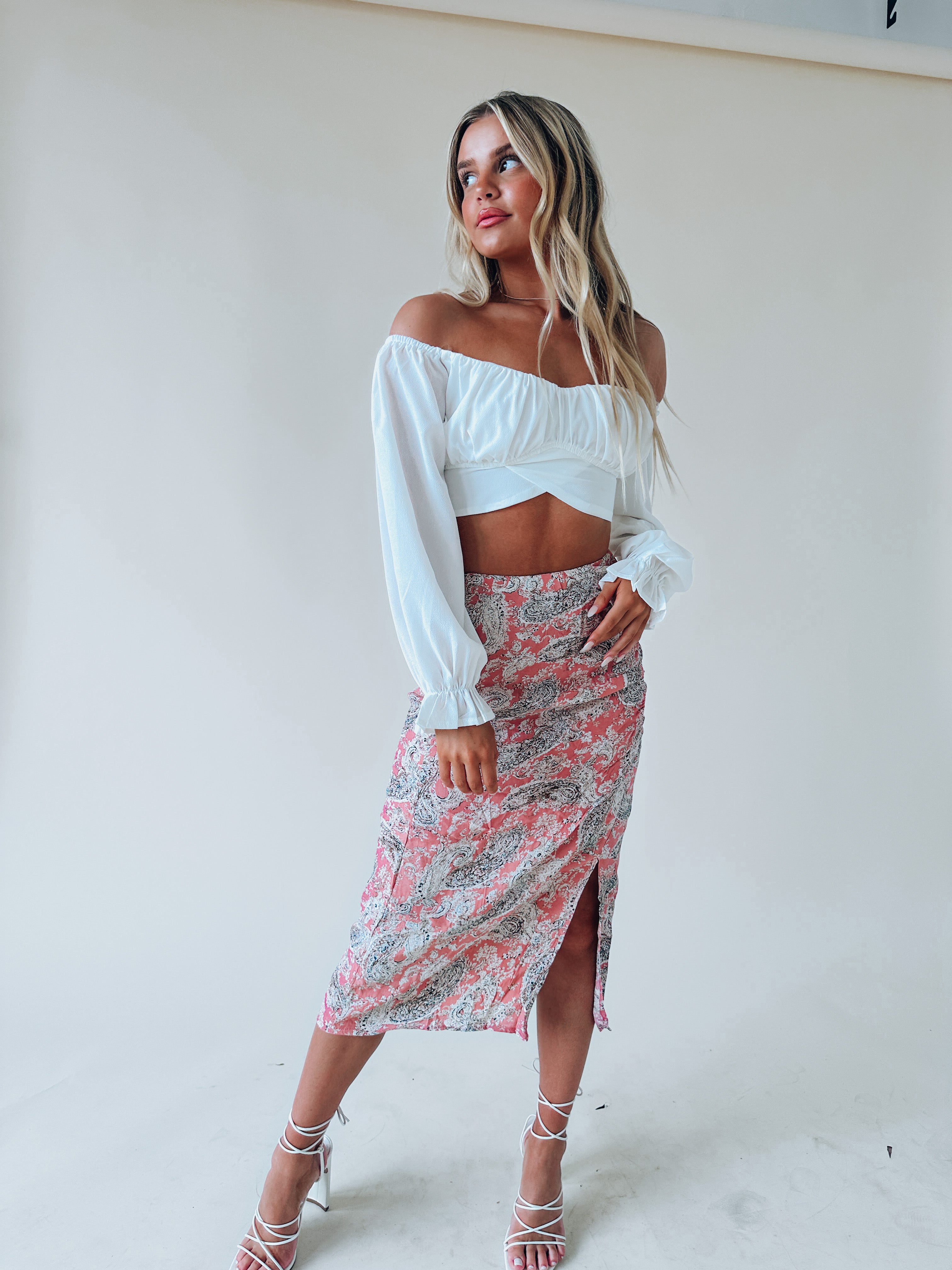Melina Off The Shoulder Crop Top