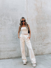 Cassie Corset Cream Top