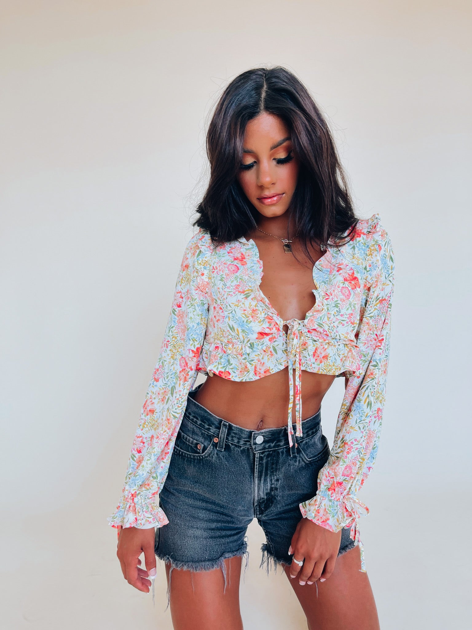Phoebe Floral Ruffle Top