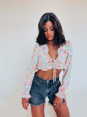 Phoebe Floral Ruffle Top