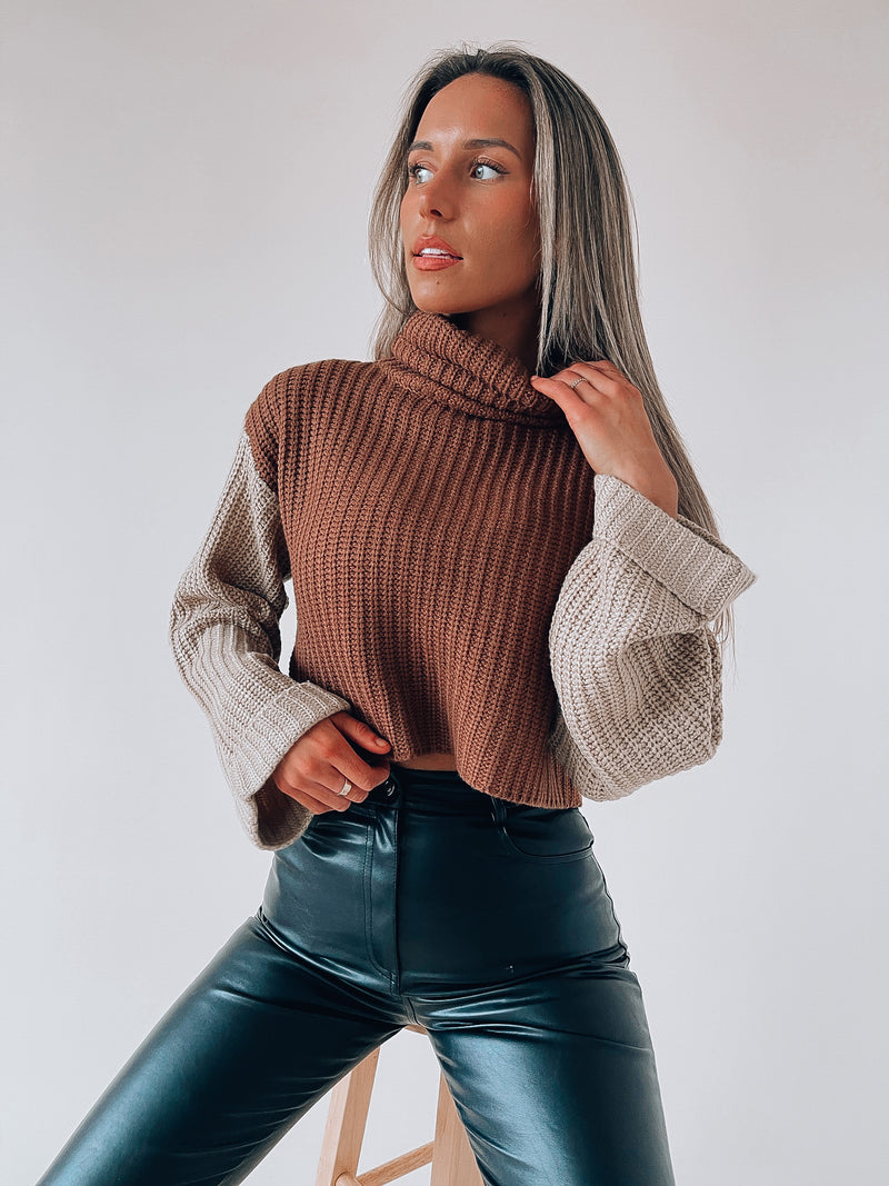 Khari Color block Turtleneck Sweater – Madida Clothing