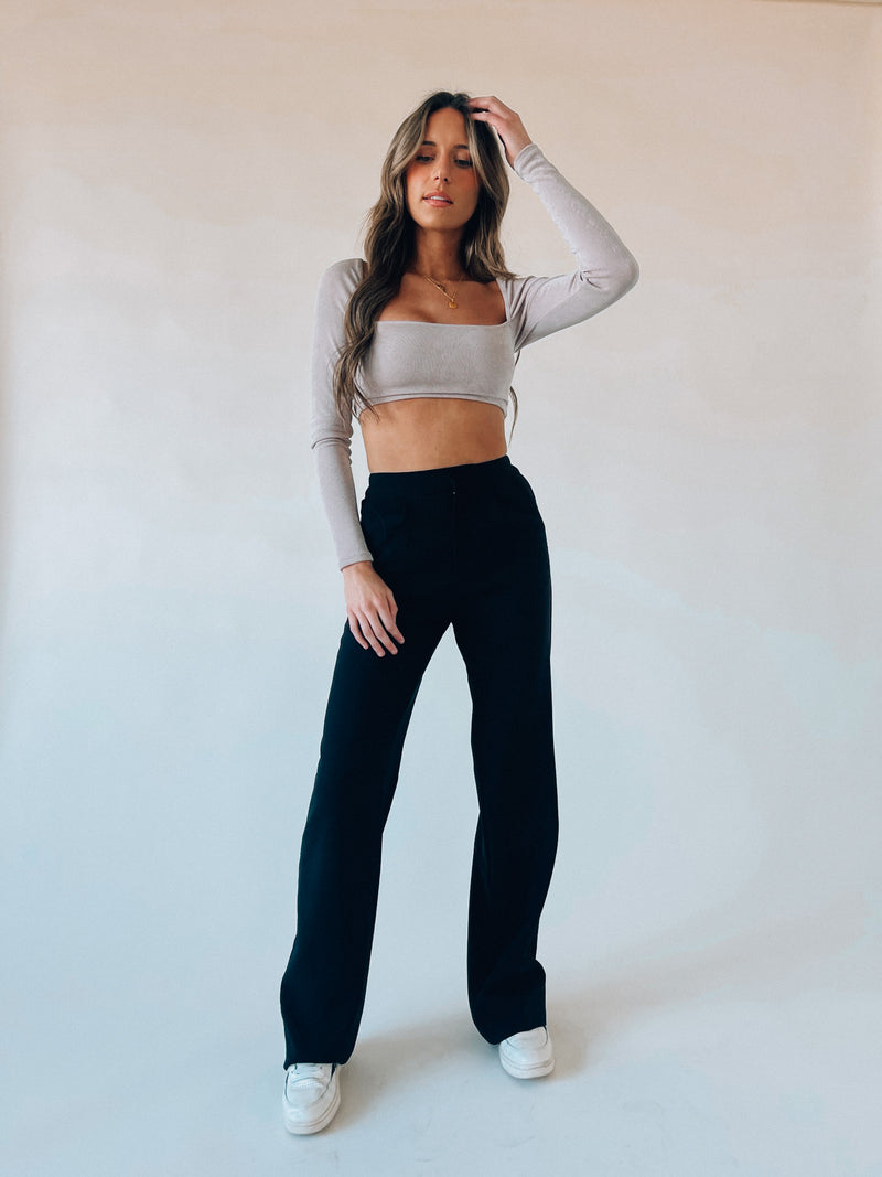Ivy Fitted Cropped Long Sleeve