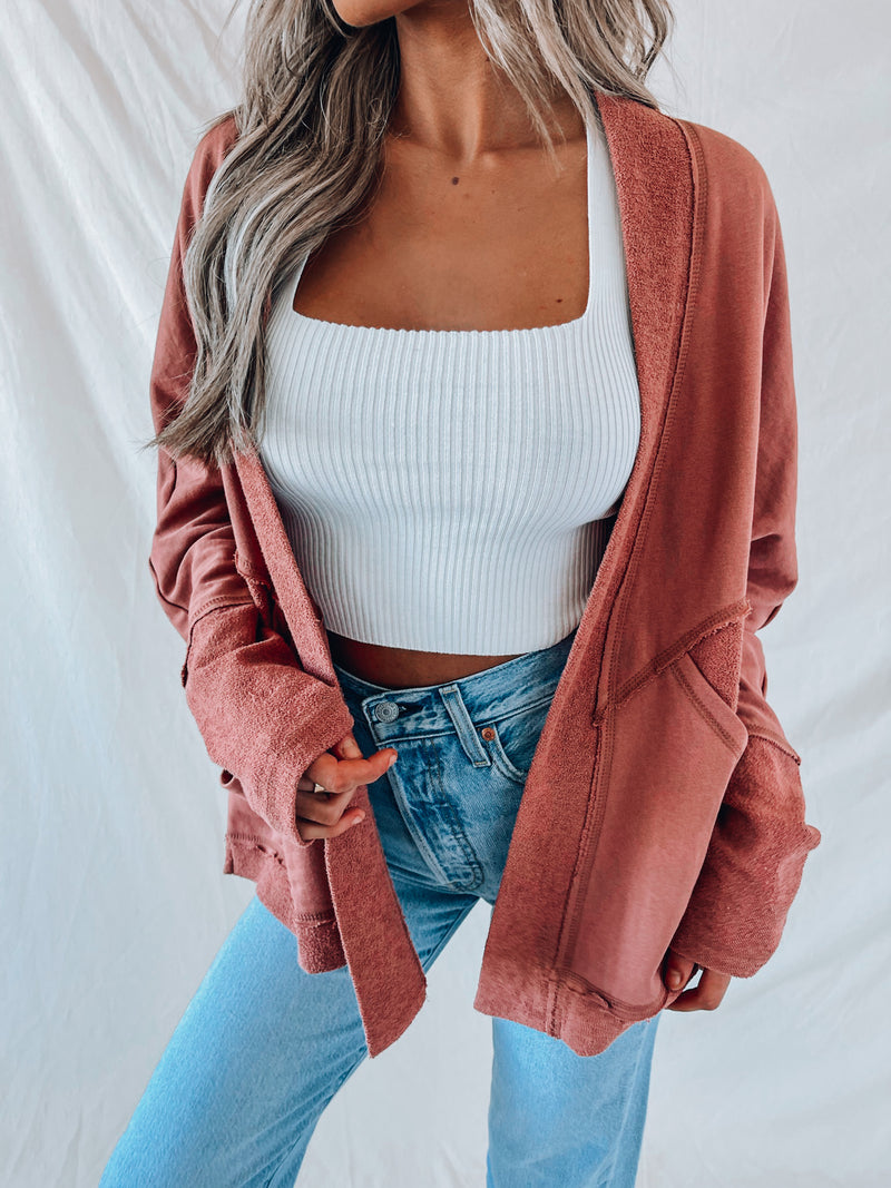Falling For You Contrast Cardigan