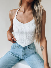 Vicki Cable Knit Halter