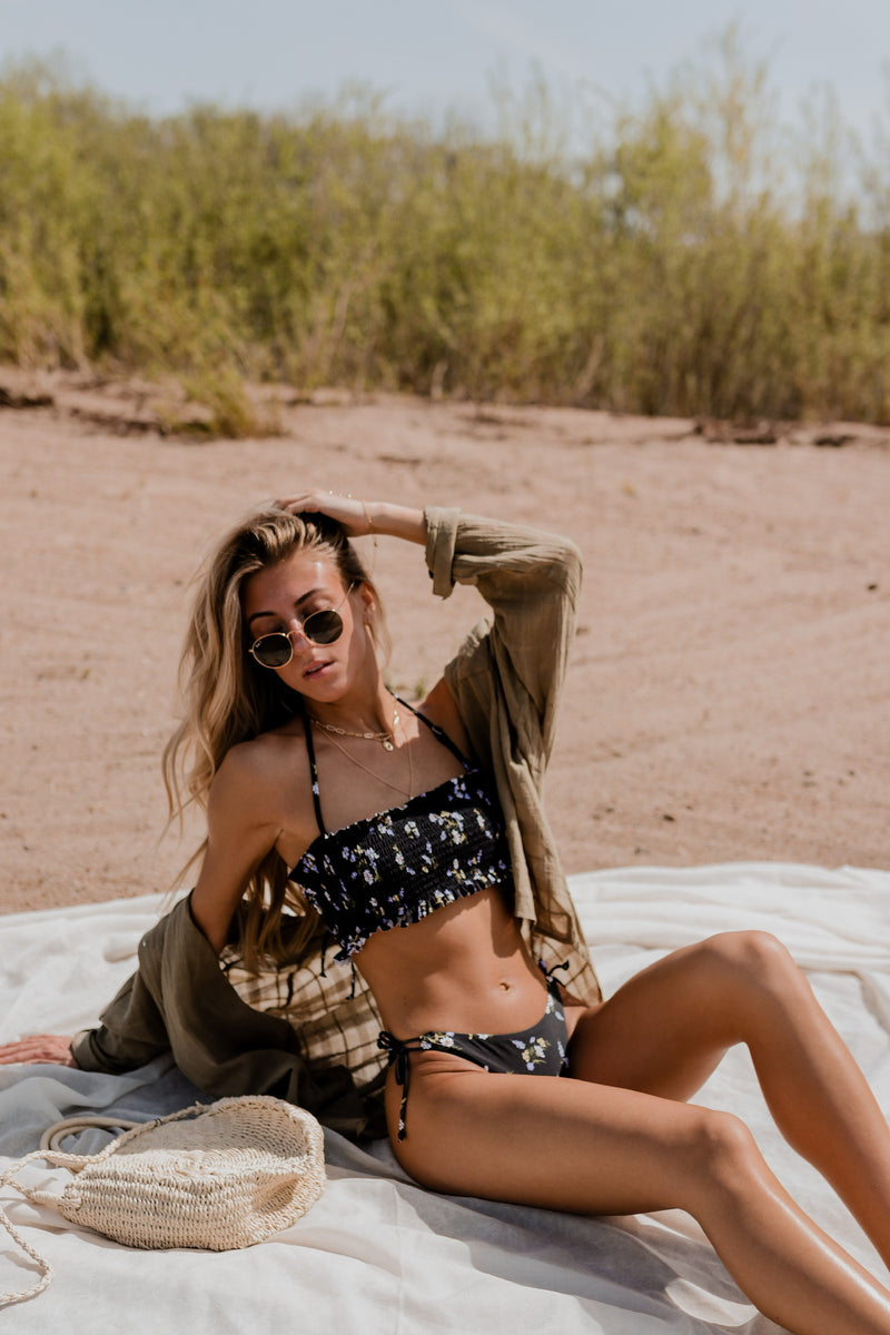 SALE :Olive Walk The Beach Button Up
