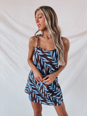 SALE: Capella Leaf Print Silk Dress