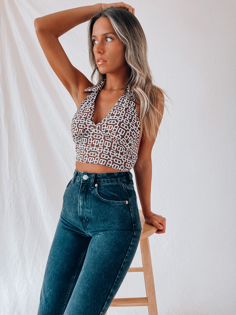 SALE :Out Of The Box Collared Crop