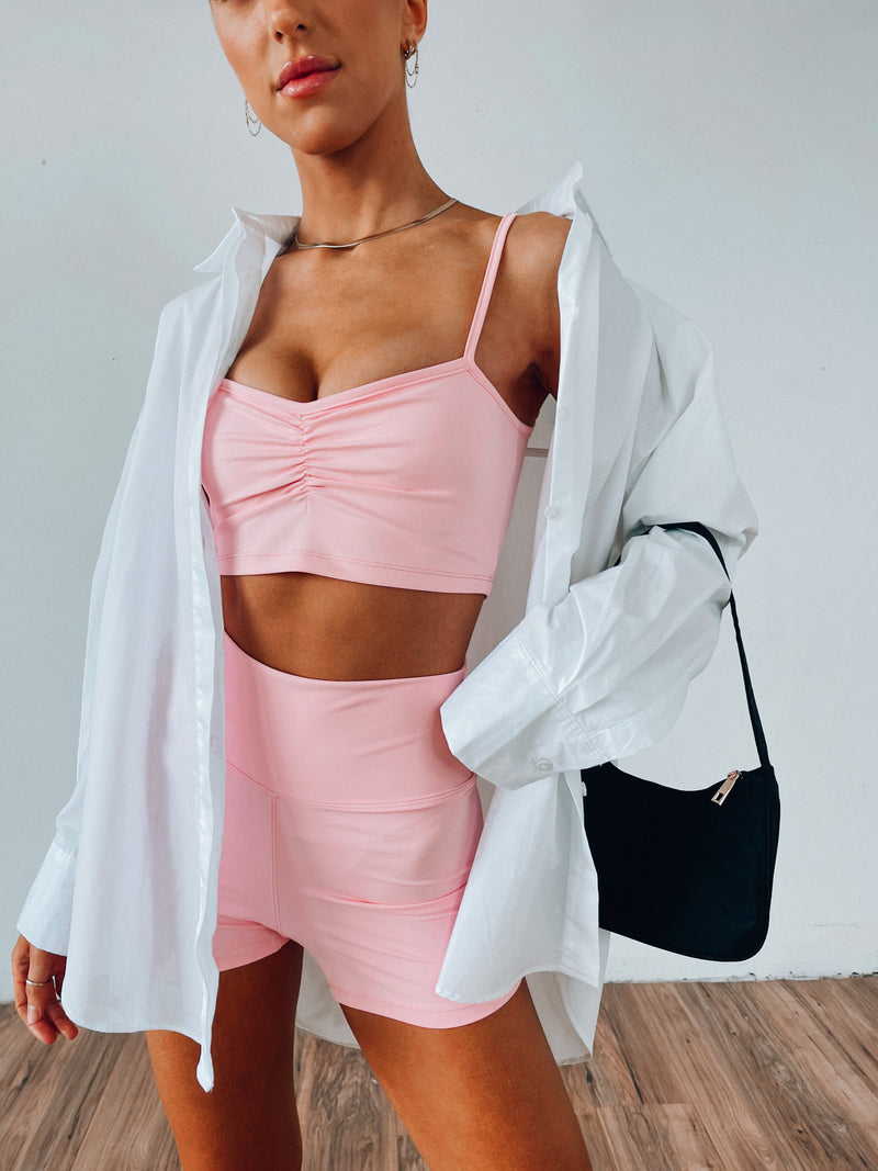 🤎 avia pink vneck long sleeve tshirt athletic size medium with zipper  pocket