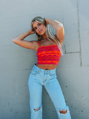 RESTOCKED :Carmen Multi Color Crochet Top