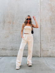 Cassie Corset Cream Top