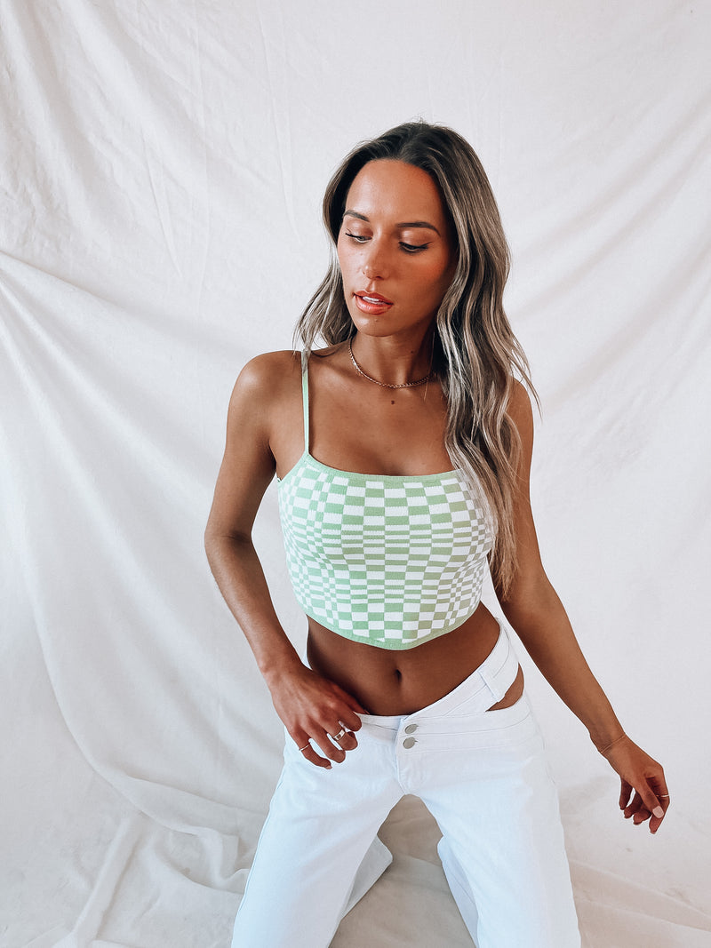 SALE: Out Of The Box Checkered Crop