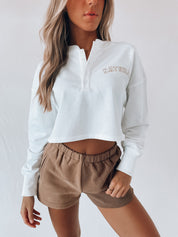 SALE : Natural Cropped Crewneck