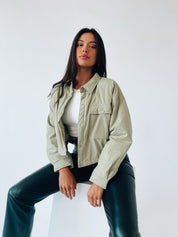 Paxton Sage Cropped Jacket