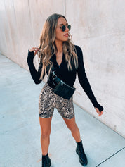 SALE :Snake Print Biker Shorts