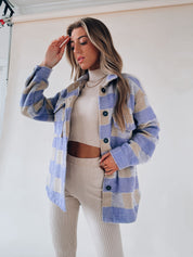 SALE :Tristan Lavender Plaid Jacket