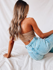Mailey Criss Cross Halter Top