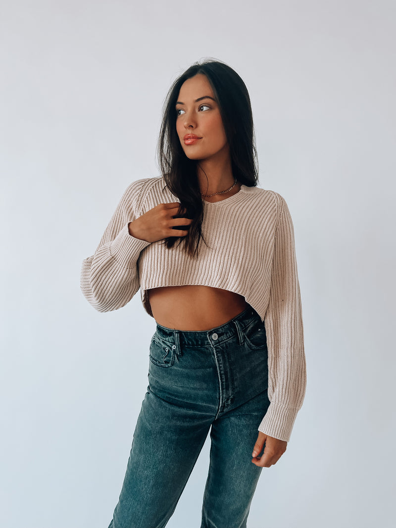Bree Cropped Knitted Sweater