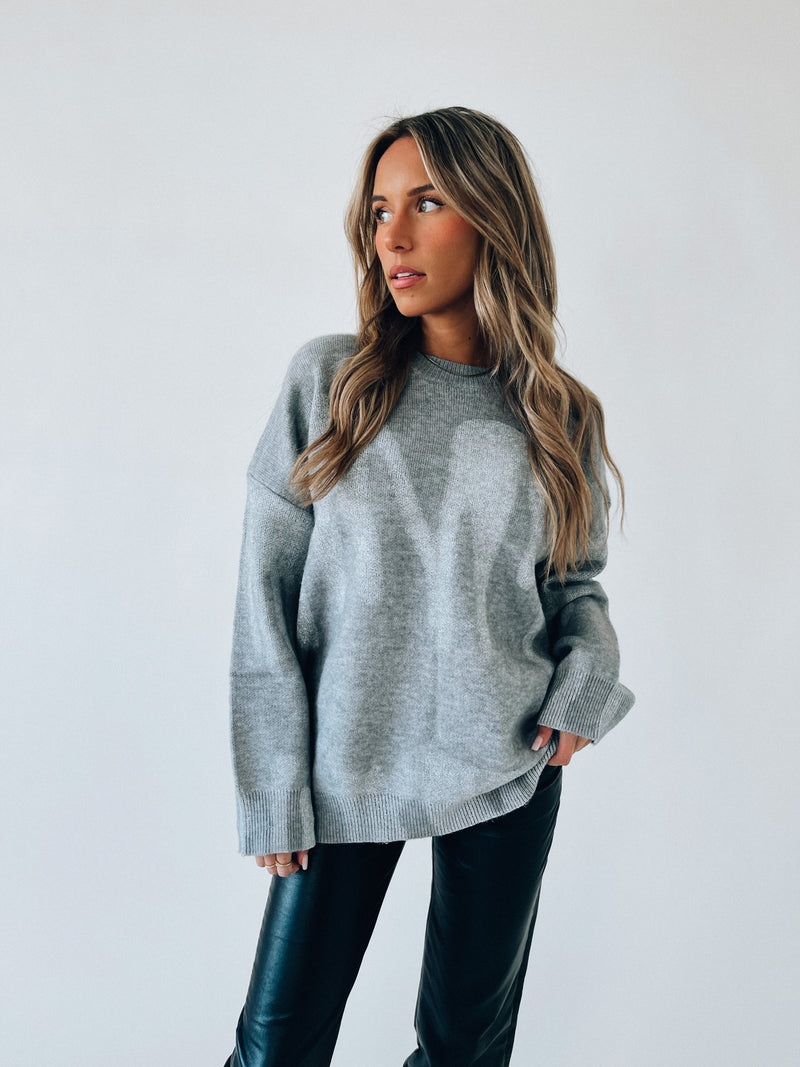 RESTOCKED: Lizzie Sweater In Grey