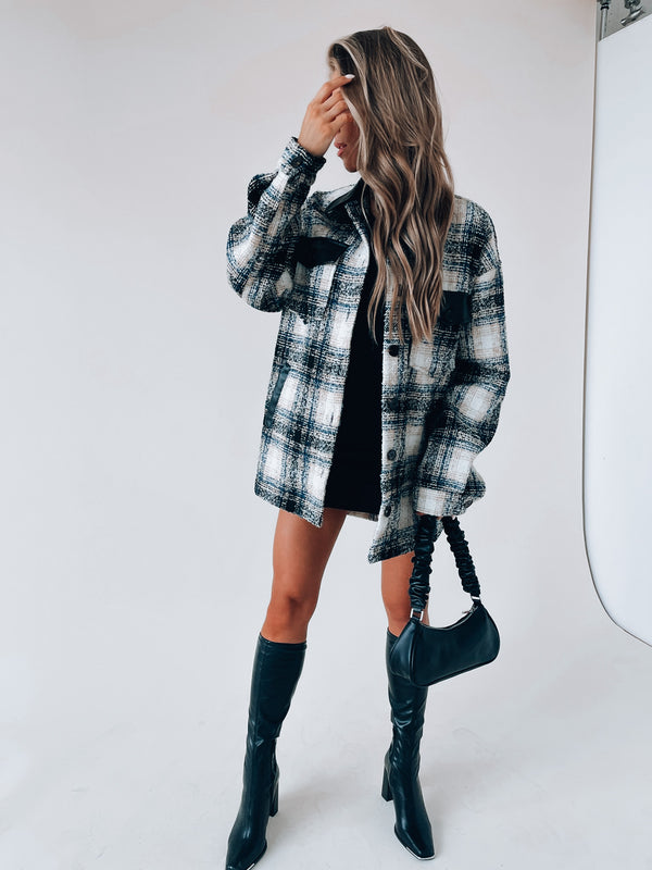 Karmen Pocketed Tweed Coat