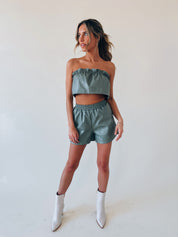 Alessia Leather Short Set