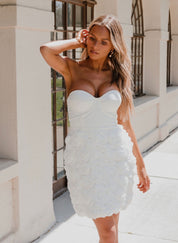 White Bridal Bliss Bustier Mini Dress