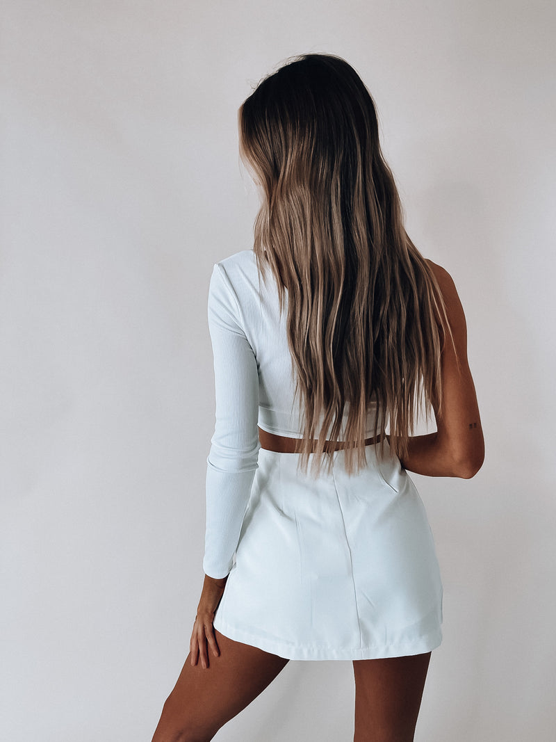 Callie One Shoulder Top In White