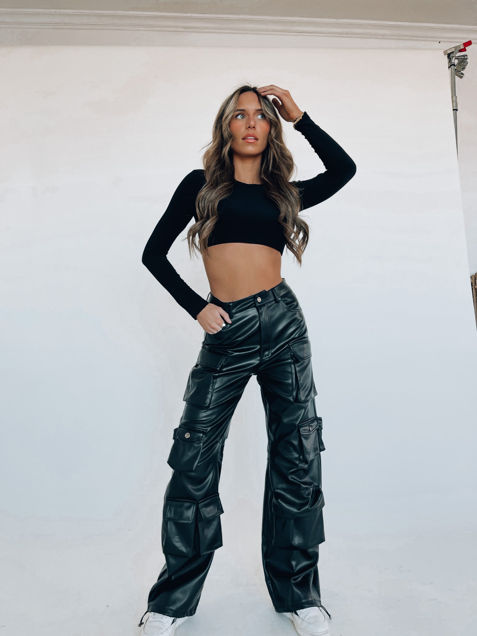 Nathan Cargo Pleather Pants