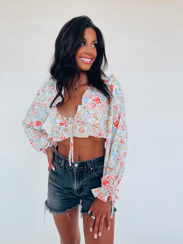 Phoebe Floral Ruffle Top