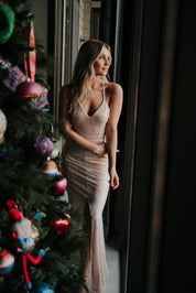 Dazzling Blush Maxi Dress